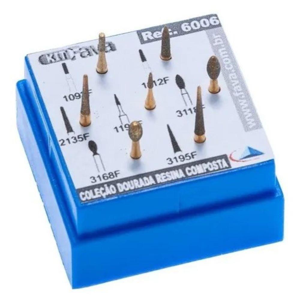 03 Kits Pontas Diamantadas C/ 7 Fina 6006 - Fava